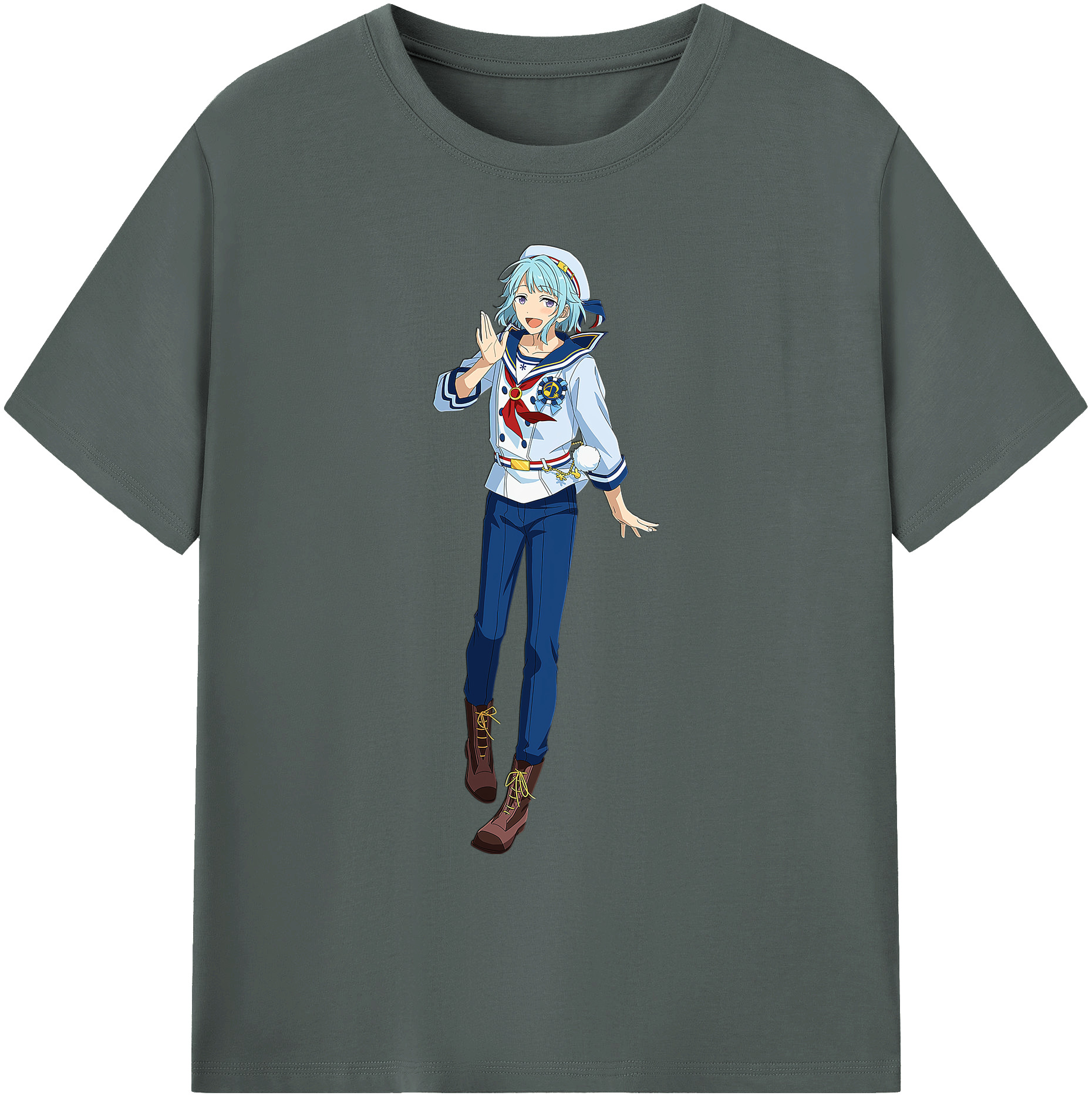 （画像用） あんさんぶるスターズ! Ensemble Stars 綿100％ メンズ半袖Tシャツ｜肌触りやわらか＆通気性